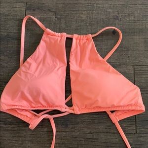Nordstrom Neon Orange Swimtop Size S